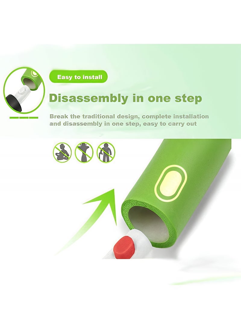 تايمي طوق هولا هوب من 8 أقسام قابلة للفك، حلقة هولا هوب للبالغين قابلة للتعديل لفقدان الوزن بتصميم مموج ومبطنة بفوم ناعم - أرجواني/أخضر - Image 4