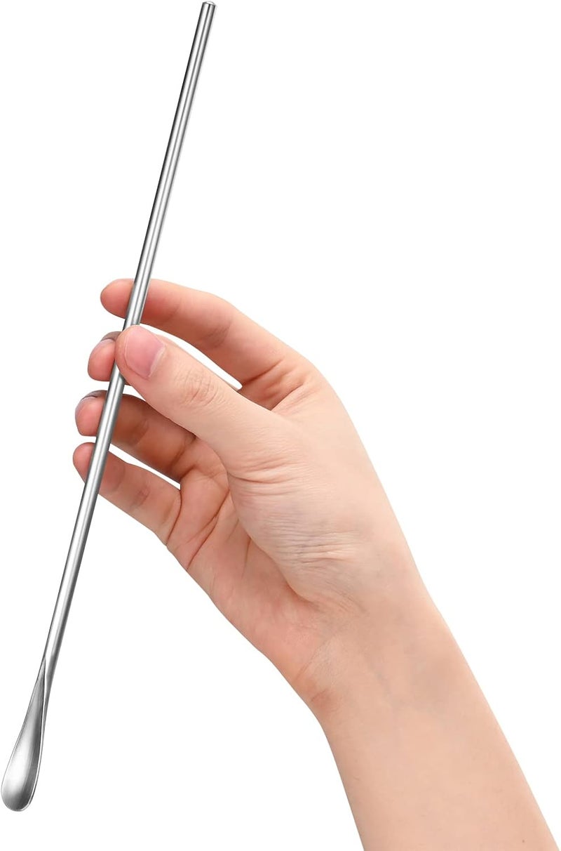 luvtree 10 inch/258mm Stainless Steel Long Coffee Spoon Stirring/Stir Stick,Drink Stirrer Mixing Spoon,Coffee Stirrer Cocktail Stick Reusable,Long Skinny Teaspoon Stirring,Iced Tea Spoon,Bar Spoon - Image 5