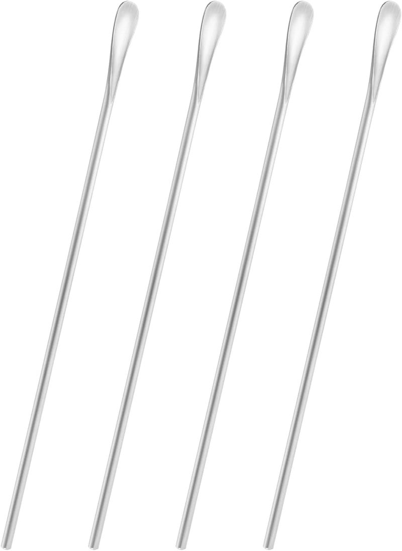 luvtree 10 inch/258mm Stainless Steel Long Coffee Spoon Stirring/Stir Stick,Drink Stirrer Mixing Spoon,Coffee Stirrer Cocktail Stick Reusable,Long Skinny Teaspoon Stirring,Iced Tea Spoon,Bar Spoon - Image 1