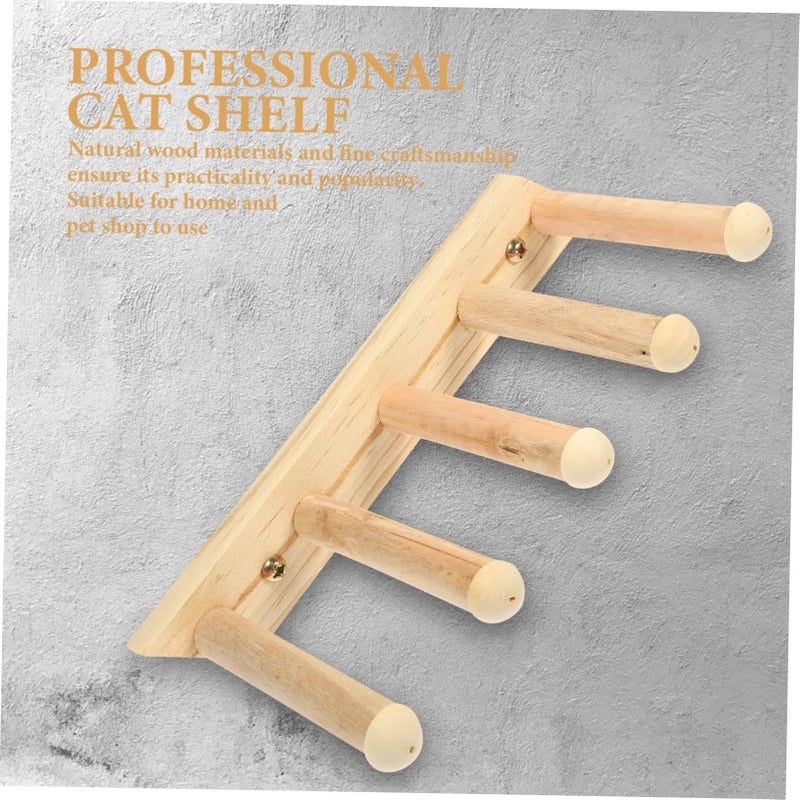 Natural Cat Shelf Wall Mounted Cat Climbing Board Cat Furniture For Indoor Play Climbing And Resting Durable Pet Accessory - Image 5