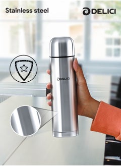 DELICI Thermosteel Vacuum Flask (DSFK 500), Stainless Steel Bottle 500ml, Double Walled, 100% Food Grade, Inner Copper Wall, and 2-Year Warranty  - Image 4