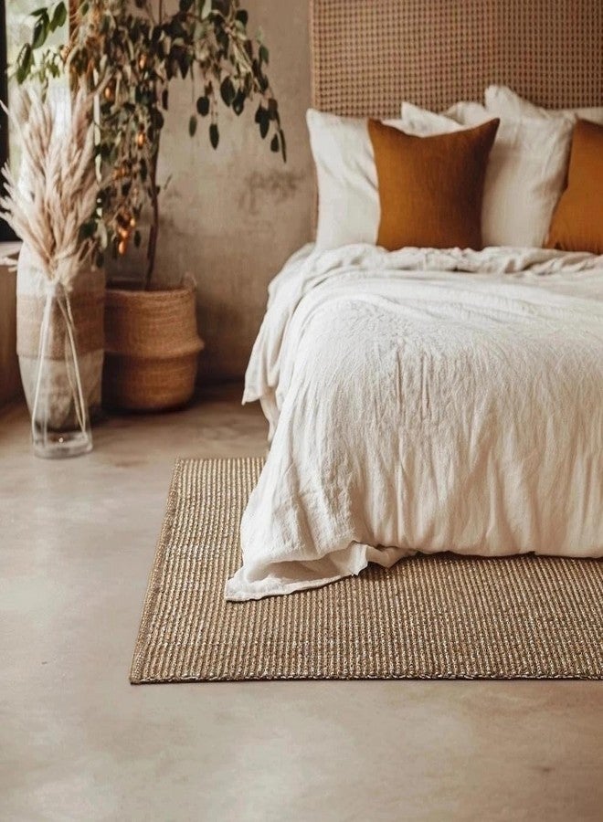 ISAENNE Dark Brown Throw Rugs for Kitchen,Square Non-Slip Comfortable Dirt-Resistant Weave Indoor Area Rug for Living Room Bedroom Nursery Kids Room Home Decorative,3 x 3 Ft - Image 3