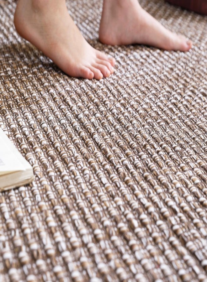 ISAENNE Dark Brown Throw Rugs for Kitchen,Square Non-Slip Comfortable Dirt-Resistant Weave Indoor Area Rug for Living Room Bedroom Nursery Kids Room Home Decorative,3 x 3 Ft - Image 4