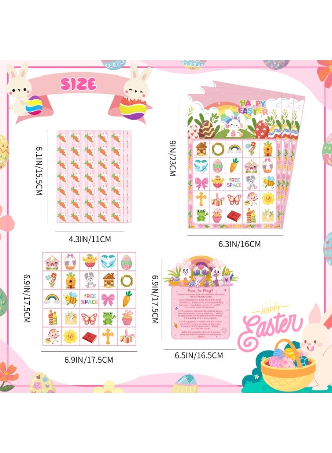FRUITFUL PARTY 38pcs Easter Bingo Game for Easter Party Decorations, Easter Bingo Set Including Easter Day Bingo Game Easter Bunny Bingo Cards Spring Themed Bingo Craft Cards for Happy Easter Day Party Games - Image 2