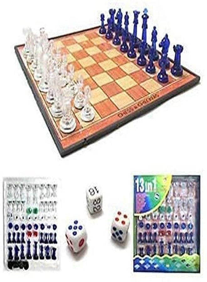 Towjug Toy 13 in 1 Magnetic Ludo Chess Snacks and Ladders Set Board Game Portable Magnetic Board Games for Kids - Image 2