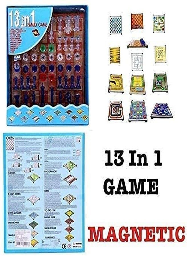 Towjug Toy 13 in 1 Magnetic Ludo Chess Snacks and Ladders Set Board Game Portable Magnetic Board Games for Kids - Image 5