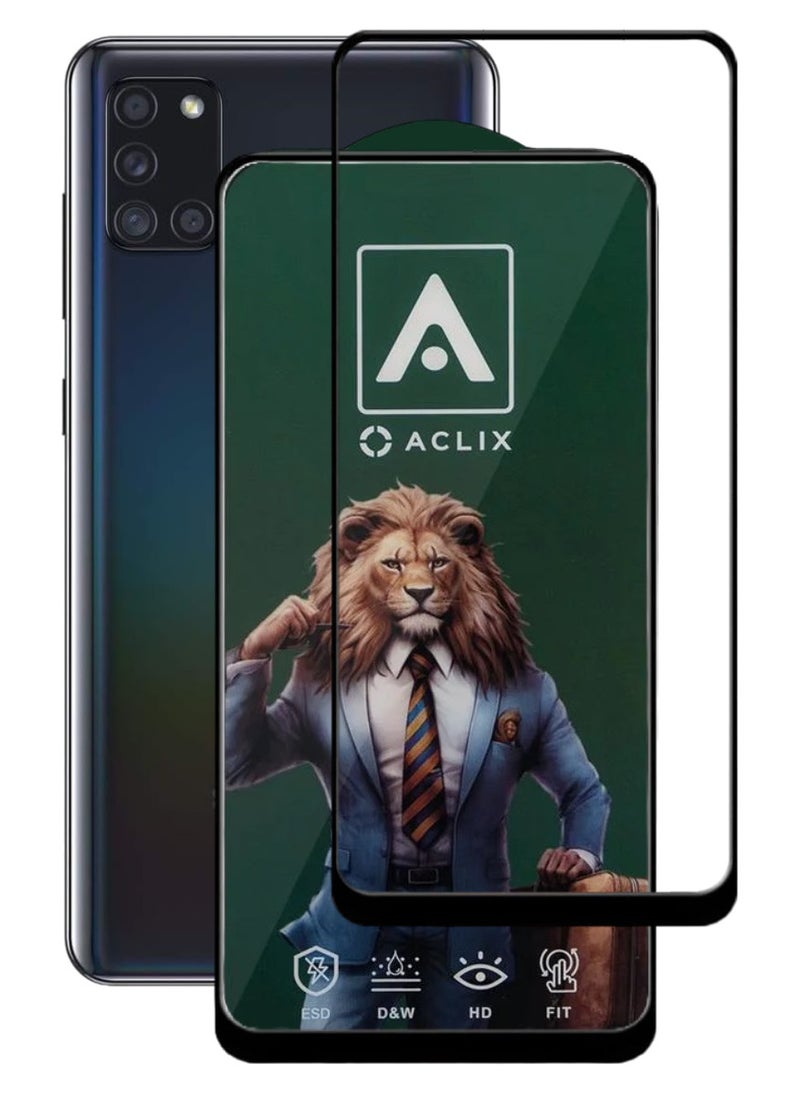 ACLIX Antistatic ESD Dustproof Premium Quality High Definition Tempered Glass Screen Protector Designed For Samsung Galaxy A21s - Image 1