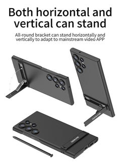 Generic Samsung Galaxy S24 Ultra Phone Case Full Body Protective Phone Cover Anti-fall Anti-fingerprint Phone Case With Phone Holder and Wireless Charging for Galaxy S24 Ultra 5G Phone Case  - Image 1