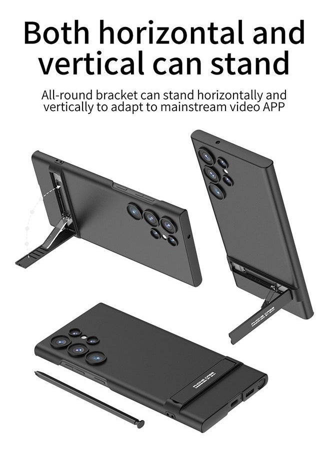 ماركة غير محددة Samsung Galaxy S24 Ultra Phone Case Full Body Protective Phone Cover Anti-fall Anti-fingerprint Phone Case With Phone Holder and Wireless Charging for Galaxy S24 Ultra 5G Phone Case  - Image 1