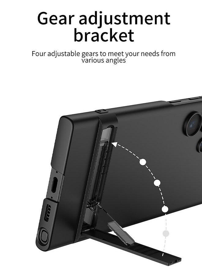 ماركة غير محددة Samsung Galaxy S24 Ultra Phone Case Full Body Protective Phone Cover Anti-fall Anti-fingerprint Phone Case With Phone Holder and Wireless Charging for Galaxy S24 Ultra 5G Phone Case  - Image 2