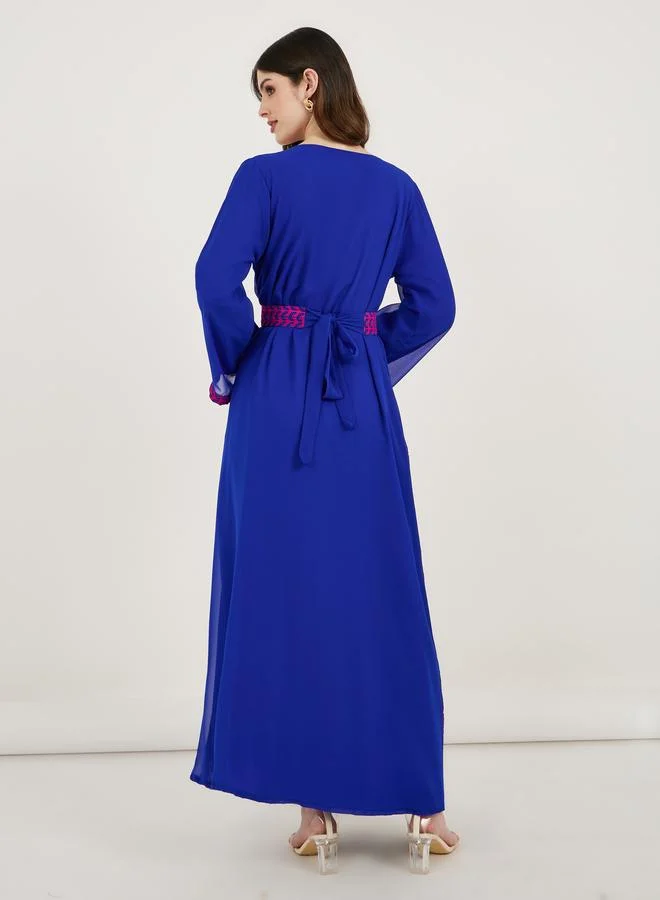 Maxim Creation  Georgette Kaftan with Cross-Stitch Threadwork for Women | Best Price UAE