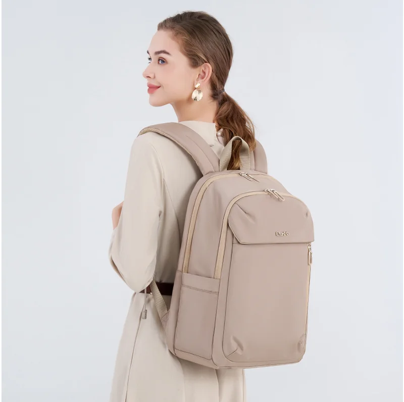 Chantria Khaki Premium Lightweight Laptop Backpack for Women Water Resistant Multifunctional Anti-Theft Daypack with Built in USB Port, CB00633, Khaki for Women | Best Price UAE