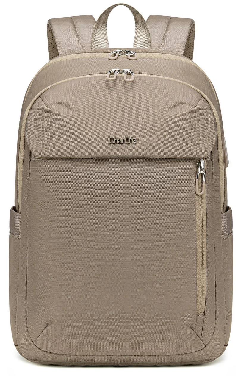 Chantria Khaki Premium Lightweight Laptop Backpack for Women Water Resistant Multifunctional Anti-Theft Daypack with Built in USB Port, CB00633, Khaki for Women | Best Price UAE