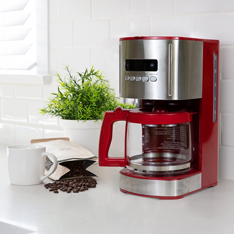 Kenmore 40707 12 Cup Programmable Coffee Maker in Red - Image 2