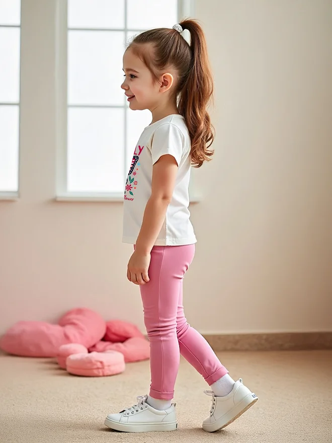 Take Two Take Two Kids Pink Butterfly Printed T-Shirt & Leggings 2 pcs Set