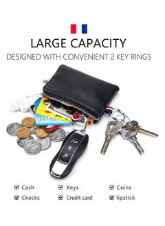 Oasisgalore Leather Coin Purse Wallet with Key Holder - Mini Credit Card and Change Pouch for Men and Women  - Image 3