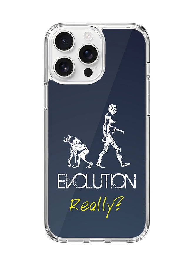 Stylizedd For iPhone 16 Pro Max Case [Compatible with MagSafe] Slim Magnetic cover Clear Phone Case - Evolution, Really (Grey) - Image 1
