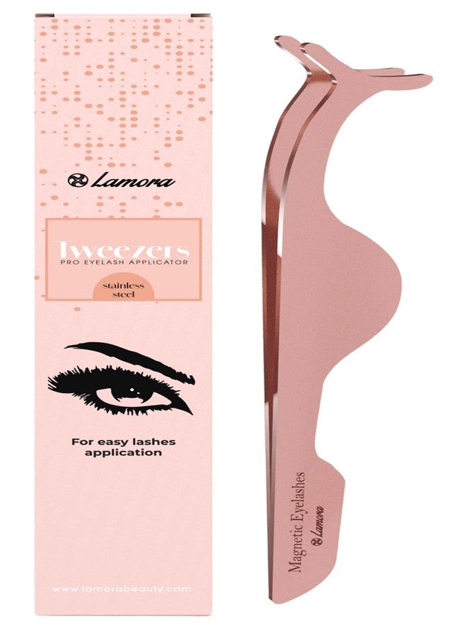 Lamora DIY Eyelash Extension Applicator Tool for Secure and Accurate Lash Placement and Easy Removal - Lightweight False Eyelash Tweezer Works with Clusters, Strip, Individual, and Magnetic Lashes - Image 1