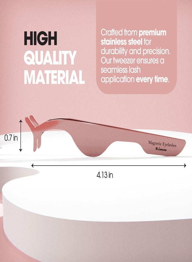 Lamora DIY Eyelash Extension Applicator Tool for Secure and Accurate Lash Placement and Easy Removal - Lightweight False Eyelash Tweezer Works with Clusters, Strip, Individual, and Magnetic Lashes - Image 2