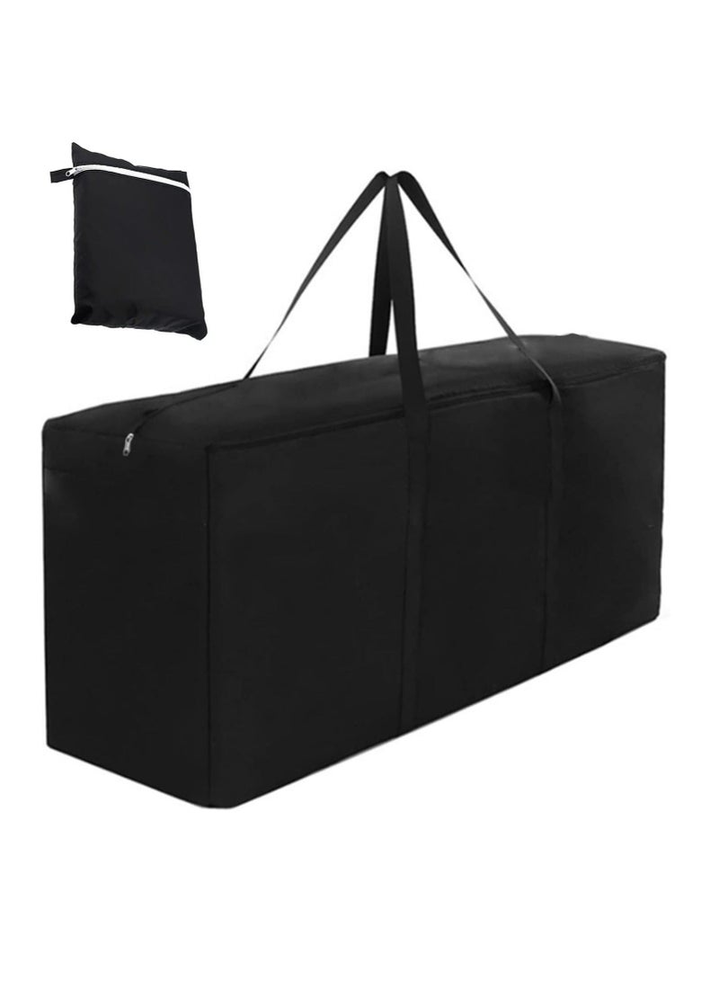 DUNISO 260L Large Storage Bags, 210D Waterproof, Dustproof, Thickened Robust Oxford Material Underbed Storage Bags for Clothes, Bedding, Clothing, Moving Home (122 x 39 x 55 cm)Black - Image 2
