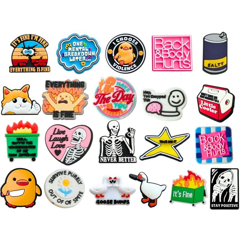 YJ PREMIUMS 25PC Funny Refrigerator Fridge Magnets Cute Fun Cool Hilarious Unique Meme Silly Sayings Quote Words Magnetic Decorative Work Office Locker for Adults Coworkers Decoration Kitchen Gifts Accessories - Image 1