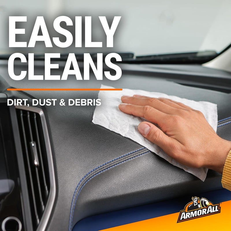 Armor All Car Interior Protectant Wipes, 90 Count Canister, UV Protectant for Vinyl, Rubber, Plastic, Trim and Dashboards - Image 4