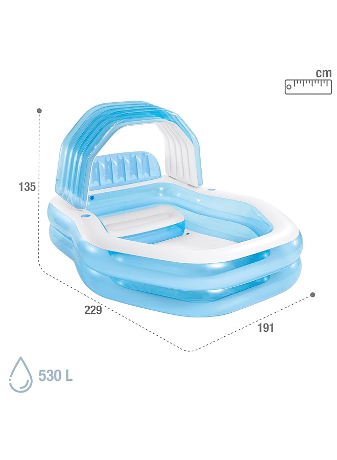 INTEX Swim Center Sun Shade Family Swimming Pool 229 Cm X 191 Cm X 135 Cm Size - Image 4