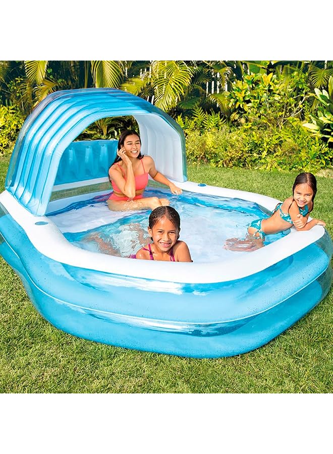 INTEX Swim Center Sun Shade Family Swimming Pool 229 Cm X 191 Cm X 135 Cm Size - Image 5
