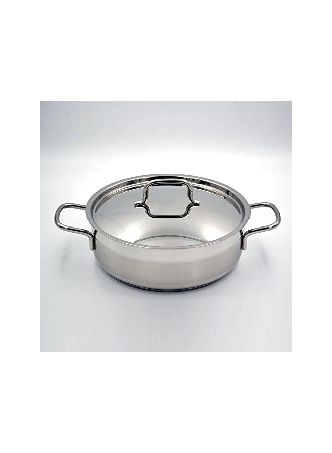 Korkmaz قدر ألفا 24x8 سم، 3.5 لتر، فضي، A1022 - Image 3