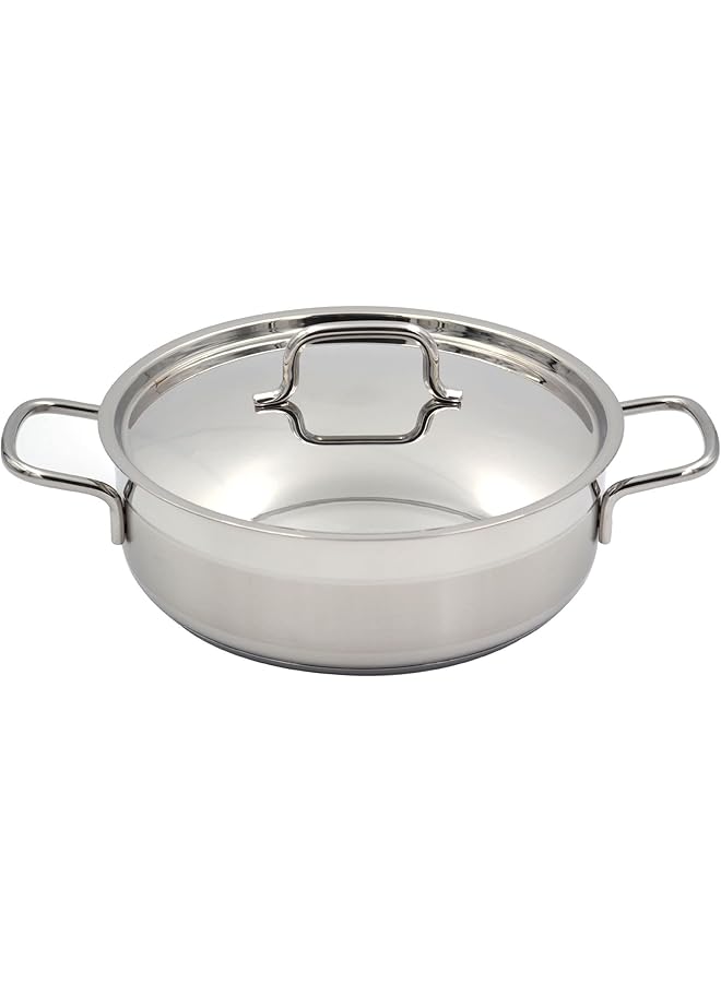 Korkmaz قدر ألفا 24x8 سم، 3.5 لتر، فضي، A1022 - Image 1