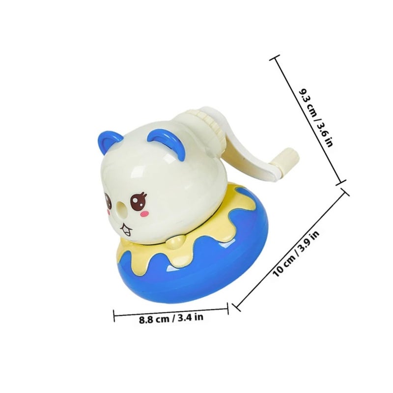 Automatic Feeding Pencil Sharpener Portable Blue Bear Donut Design School Supply - Image 3