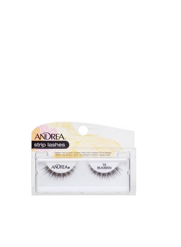 Andrea - strip lashes 16 BLK/BRN - Image 1