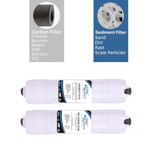 Noir Aqua Sediment Filter, Pre Carbon Filter | Inline Filter Set for All RO Water Purifiers, Push Fit, Universal, Water Pipe. - Image 3