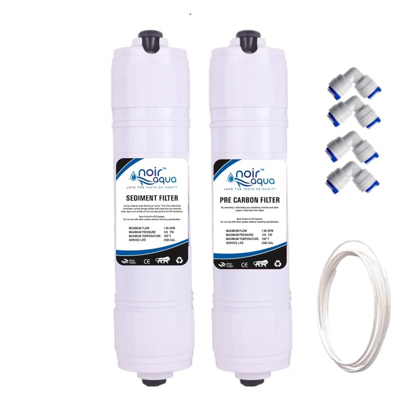 Noir Aqua Sediment Filter, Pre Carbon Filter | Inline Filter Set for All RO Water Purifiers, Push Fit, Universal, Water Pipe. - Image 5