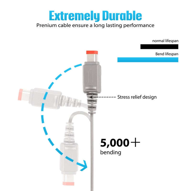 Xahpower Sensor Bar for Wii, Replacement Wired Infrared Ray Sensor Bar for Nintendo Wii and Wii U Console - Image 5