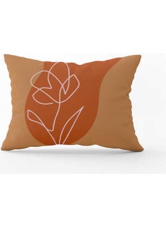 Cango Home Brown Bohemian Leaf Patterned Digital Printed Throw Pillow Cover CGH775-3550 Double Sided Printed 