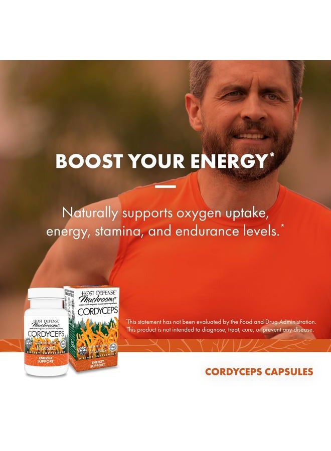 Host Defense Cordyceps Capsules - Immune & Energy Support Supplement - Kidney Health Supplement with Cordyceps - Fitness Support Supplement to Aid Oxygen Uptake - 30 Capsules (15 Servings)* - Image 5