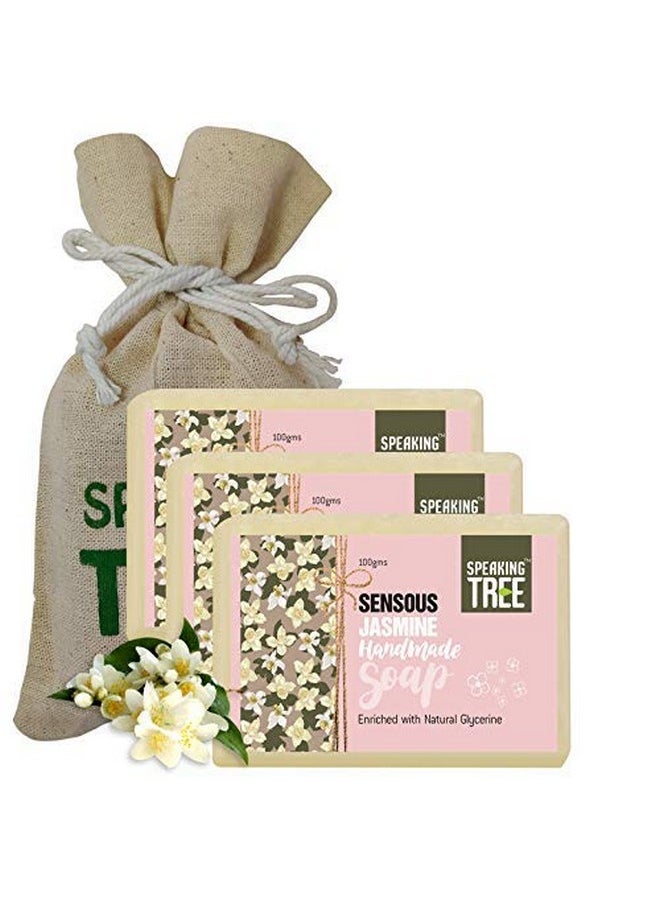 Speaking Tree Sensuous Jasmine Handmade Soap (Pack Of 3)  - Image 1