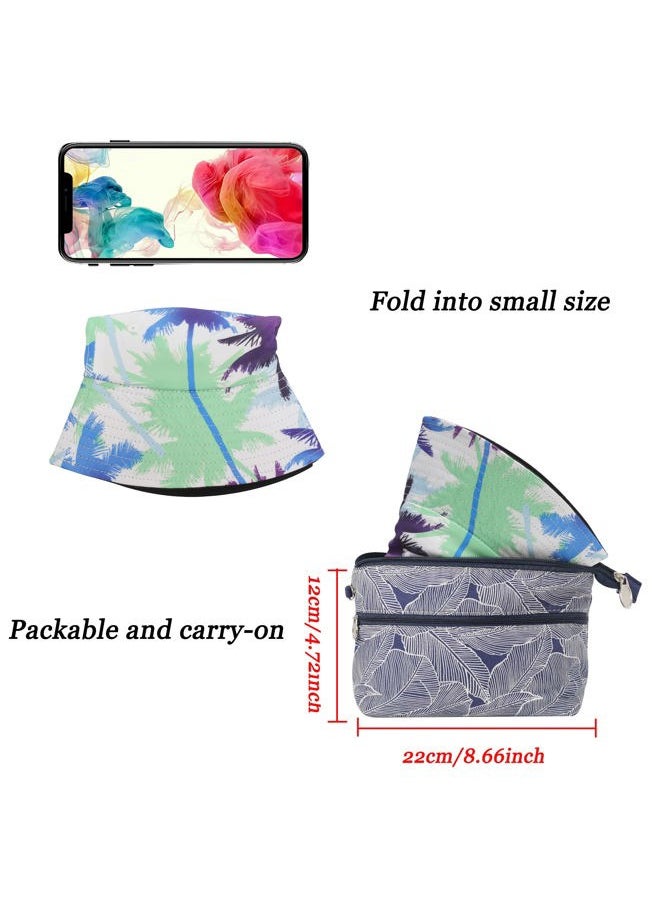 ZLYC Unisex Cute Print Bucket Hat Summer Travel Fisherman Cap for Women Men Teens (Palm Tree Print)  - Image 5
