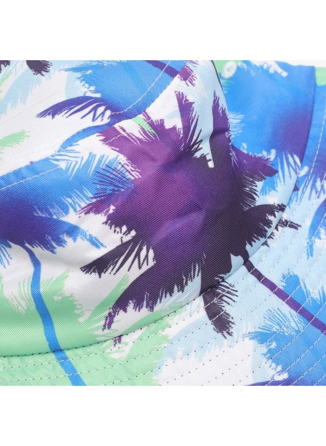 ZLYC Unisex Cute Print Bucket Hat Summer Travel Fisherman Cap for Women Men Teens (Palm Tree Print)  - Image 4