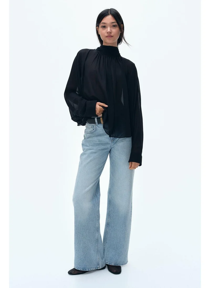 اتش اند ام Petite Length Wide Ultra High Jeans