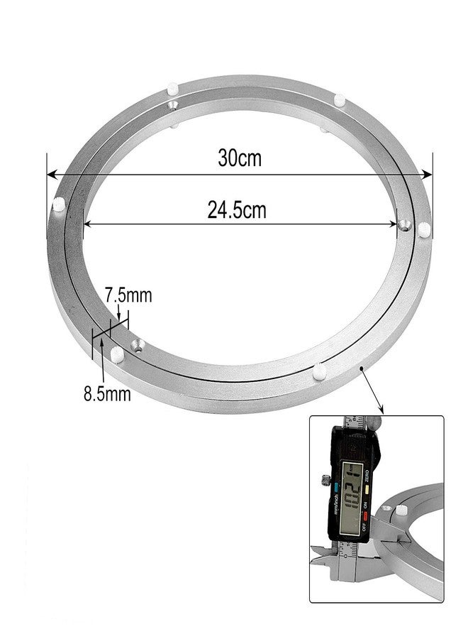 STARVAST 12 inch Aluminium Lazy Susan Turntable Bearing, STARVAST Heavy Duty Lazy Susan Hardware Round Rotating Bearing Turntable Base for Kitchen Dining Table (Load Capacity: 132-176 lbs) - Image 3