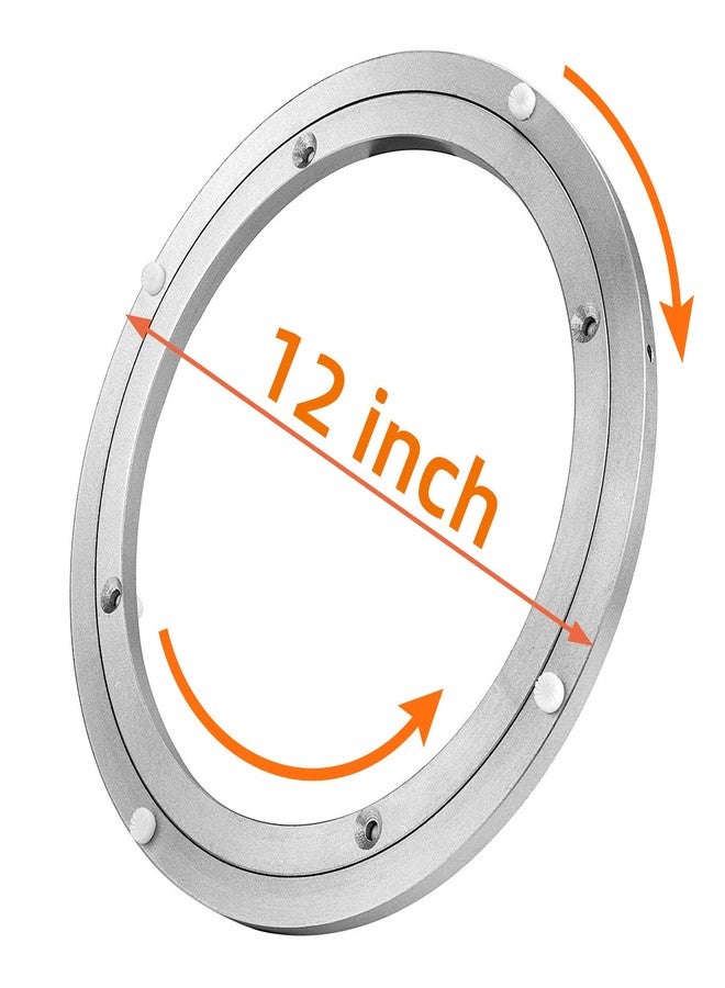 STARVAST 12 inch Aluminium Lazy Susan Turntable Bearing, STARVAST Heavy Duty Lazy Susan Hardware Round Rotating Bearing Turntable Base for Kitchen Dining Table (Load Capacity: 132-176 lbs) - Image 1