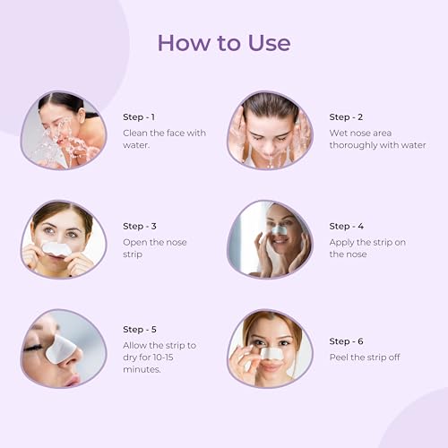 Vedcare Cleansing Charcoal Nose Strips for Women & Men | Removes Whiteheads | Blackheads and Cleanses Pores (Pack of 6) | Instant Result (6 Strips) - Image 3