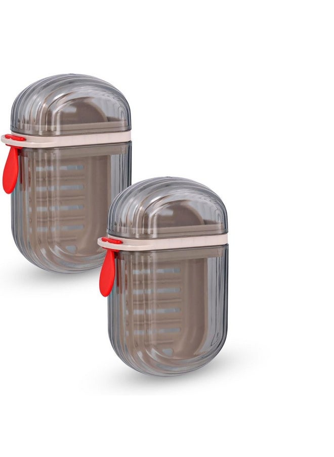 Qshare - Qshare Travel Soap Box - Plastic Transparent Waterproof Portable Soap Dish Box for Travel, Camping & Outdoor, Leakproof Soap Box Case with Lid Draining Soap Bar Holder Dish Container(2 Pcs) - Image 1