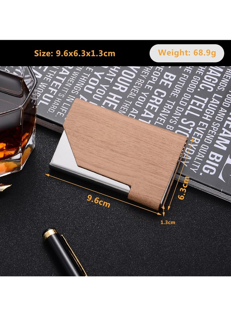 Oasisgalore 2-Pack Slim Business Card Holders for Men and Women - Stylish and Portable Card Cases  - Image 2