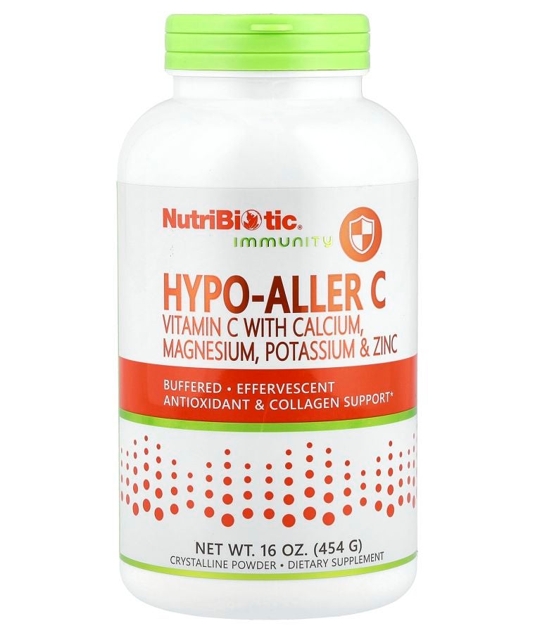 Nutribiotic Immunity Hypo-Aller C Vitamin C with Calcium Magnesium Potassium & Zinc 16 oz (454 g)