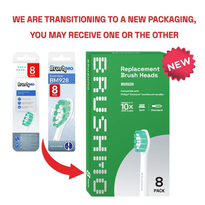 Brushmo Replacement Toothbrush Heads Compatible with Philips Sonicare Optimal Plaque Control HX9023/65, White, 8 Pack - Image 2
