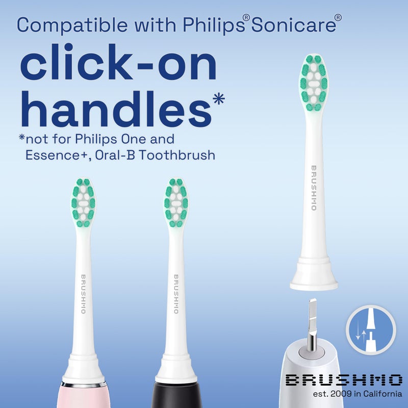 Brushmo Replacement Toothbrush Heads Compatible with Philips Sonicare Optimal Plaque Control HX9023/65, White, 8 Pack - Image 3