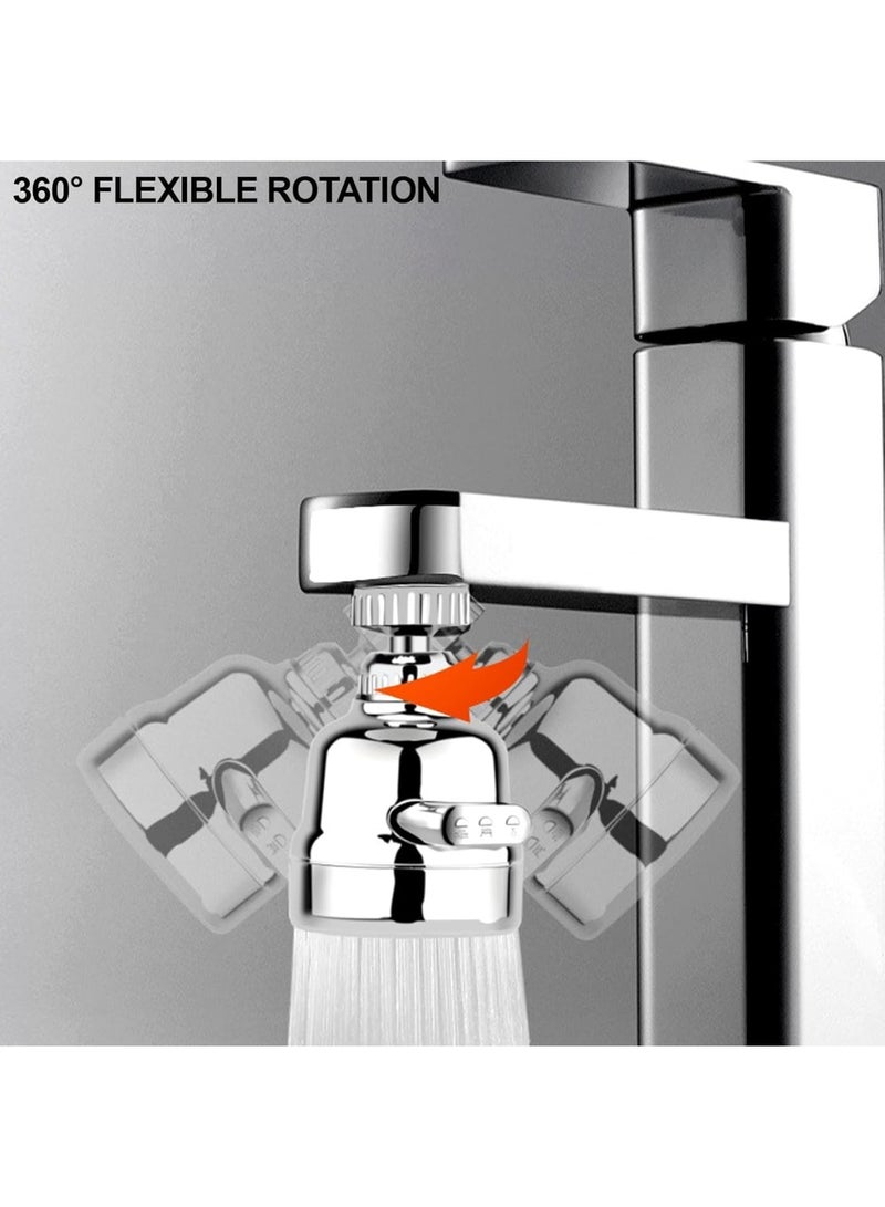 SYOSI Kitchen Faucet Head, 360° Swivel Faucet Extender with 3 Spray Modes, Universal Aluminum Adapter for Anti-Splash Water Flow, Easy Installation Kitchen Sink Accessory for Home and Restaurant - Image 4